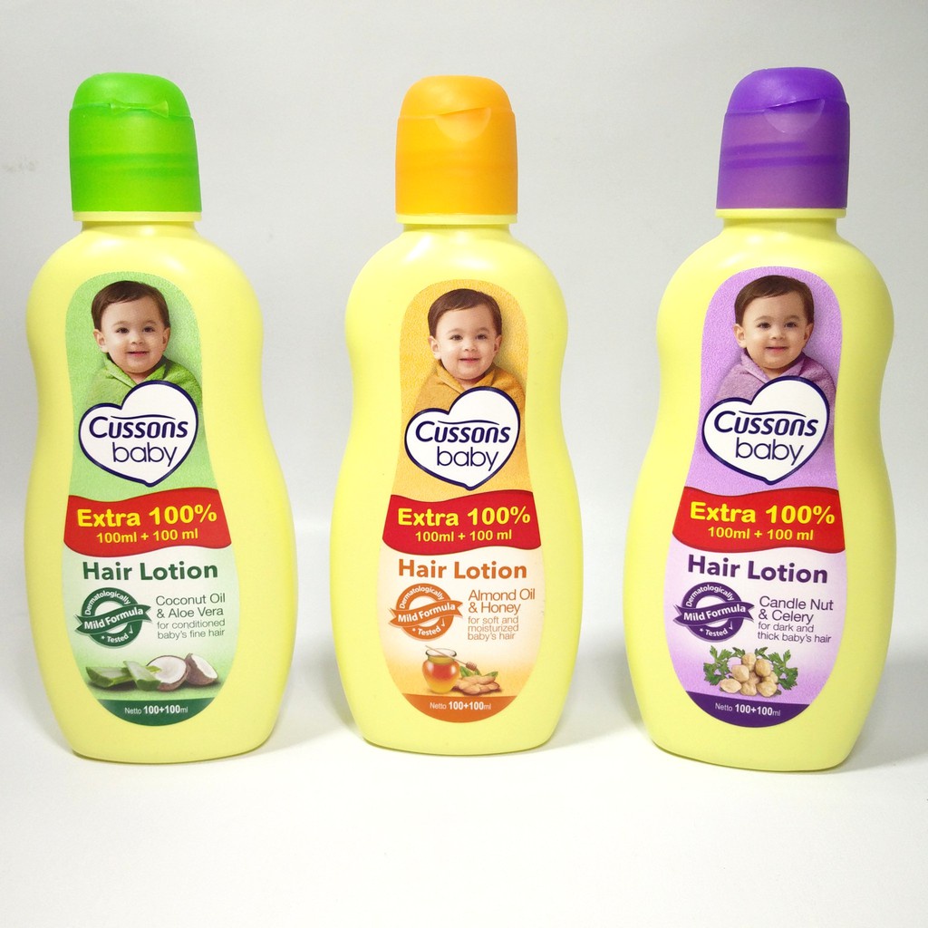 Cussons Baby HAIR LOTION 50+50ml / 100+100ml Cusson Lotion Rambut Bayi Fora Minyak Kemiri Murni + Jo