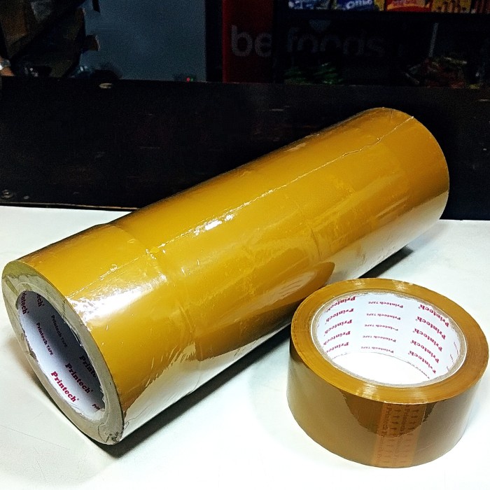 

Printech Tape Lakban OPP Coklat 2" 48mm 100 Yard 1 Batang 6 Pcs
