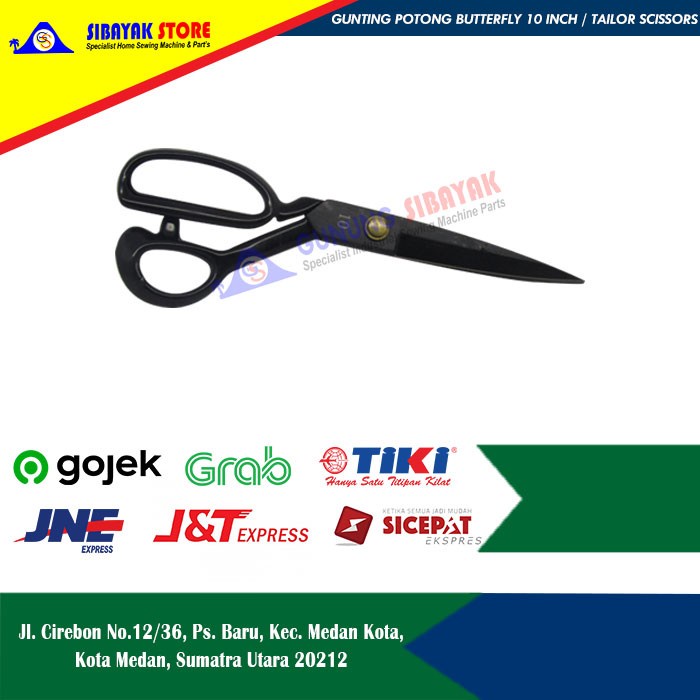 

Gunting Potong Bahan Kain Butterfly 10 Inch / Tailor Scissors