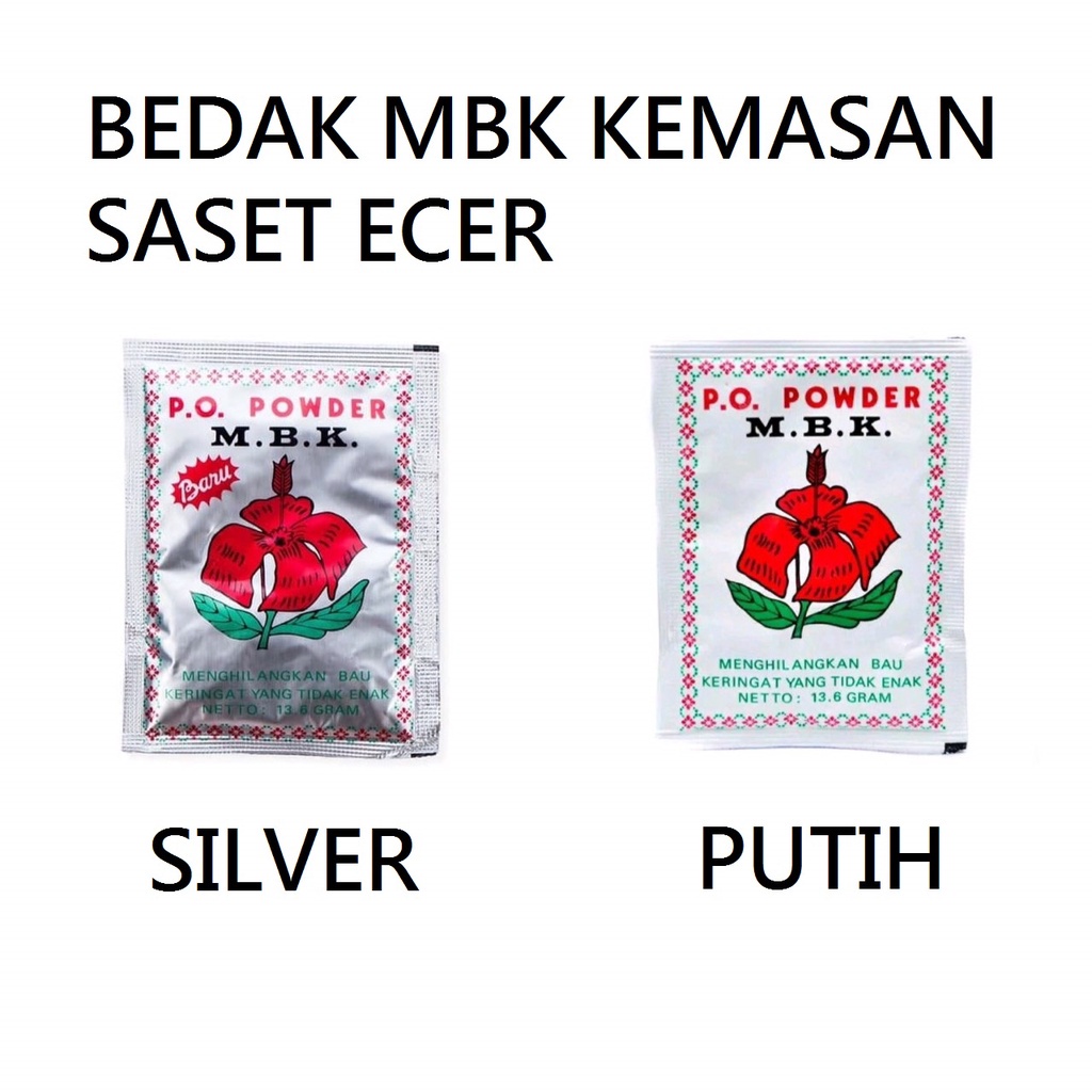 ️️ MBK Bedak Ketiak Deodoran Silver Putih 1 Sachet