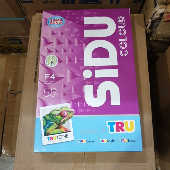 

Kertas HVS F4 55 gsm Warna Biru Merah Pink Kuning Hijau Folio