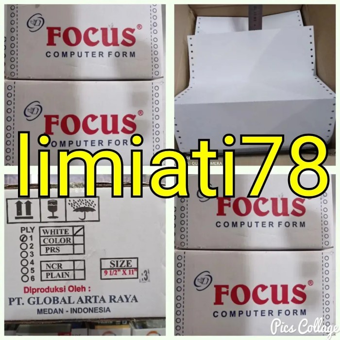 

Kertas Continuous Form Focus 9 1/2 x 11 : 3 (1 ply)