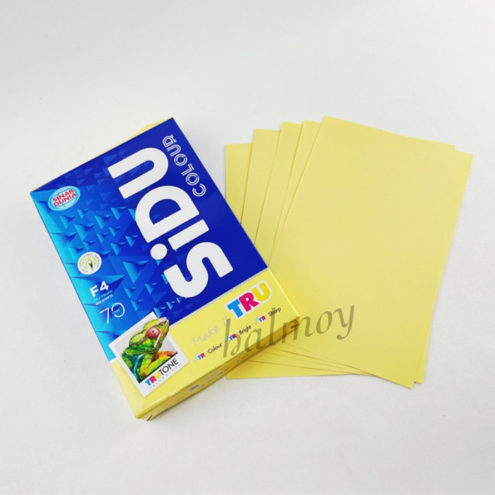 

KERTAS HVS / FOTOKOPI / PRINT SINAR DUNIA 70 GSM F4 WARNA KUNING