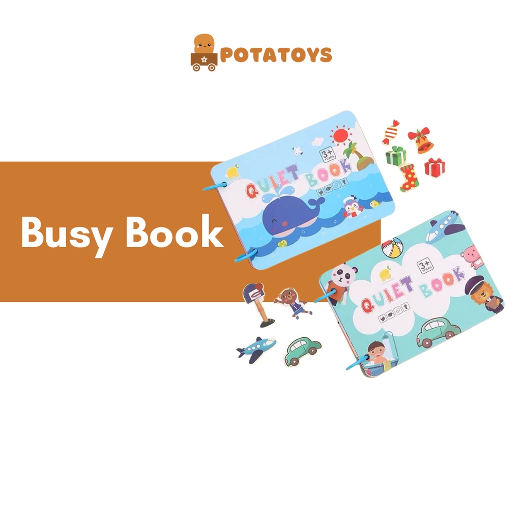 [ POTATOYS ] Mainan Edukasi Quiet Book / Busy Book / Reused Book / Kids Activity Book / Buku Aktivit