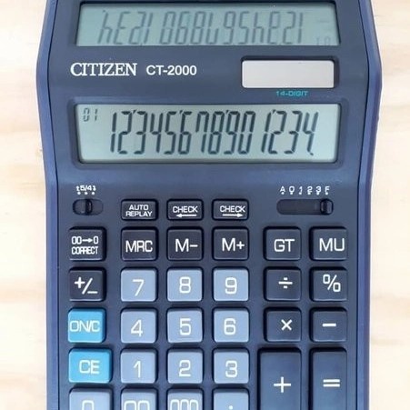 

Kalkulator Citizen CT-2000 2 Layar 14 Digit