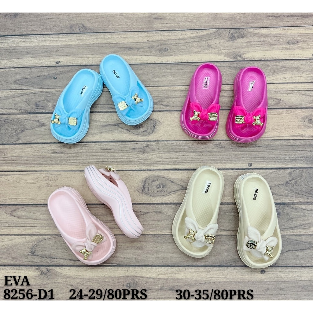 Sandal Japit Fashion Anak Tebal Motif Pita BEST SELLER Import Breslin 8256-D1