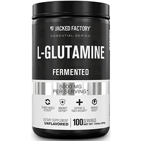 L-Glutamine Powder 500g, 100 Servings - Vegan Fermented L Glutamine
