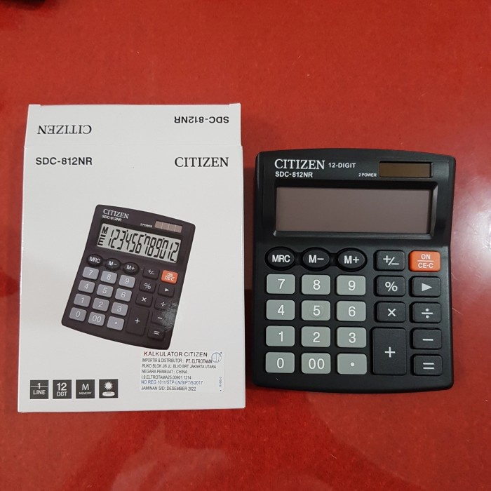 

Calculator Citizen SDC 812 garansi resmi Asli 12 digit