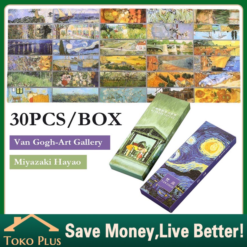 

30Pcs/Set Pembatas Buku van gogh Desain Miyazaki Hayao / Van Gogh Untuk Sekolah / Kantor ❉Pembatas Buku Desain Seni Gallery ❉