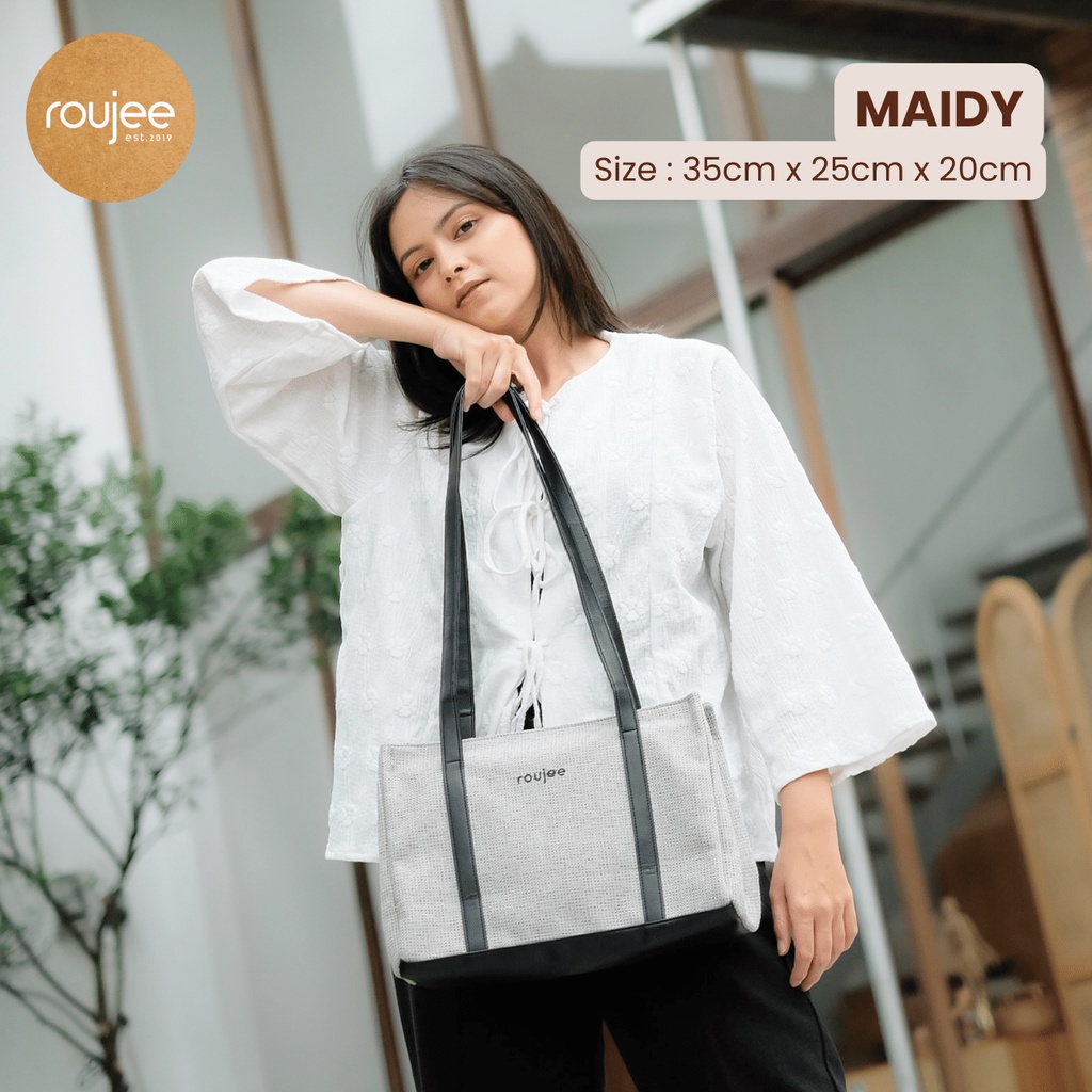ROUJEE  BAG MAIDY SIDOARJO - TOTEBAG KANVAS TAS KANVAS MOTIF GONI TAS LAPTOP TAS KULIAH