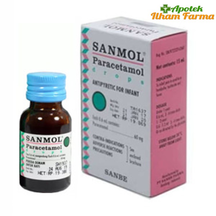 SANMOL Drop 15ML 60Mg/0.6Ml atau Sanmol Tetesa (1 Botol)