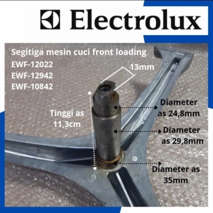 Segitiga Mesin Cuci FL Electrolux EWF1273 EWF14113 EWF14023 EWF12022