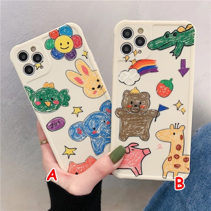 OPPO RENO 4, RENO 4F, RENO 5, RENO 5F -KIDS DRAW CUTE SOFT CASE CASING - RENO 5F. A