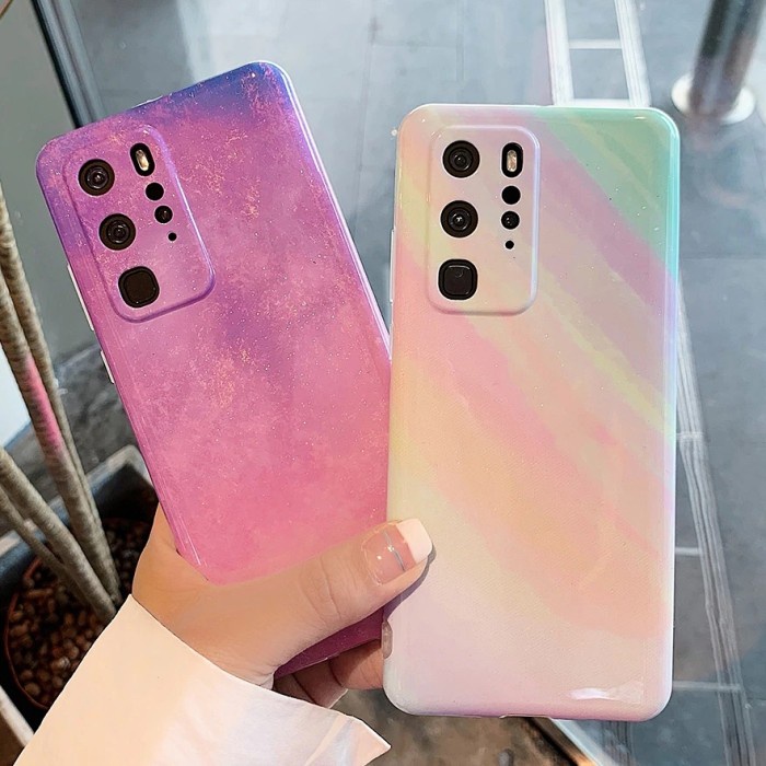 FOR HUAWEI P30 PRO, P40 PRO - PURPLE PINK GRADIENT CASE CASING COVER - P40 PRO. PINK