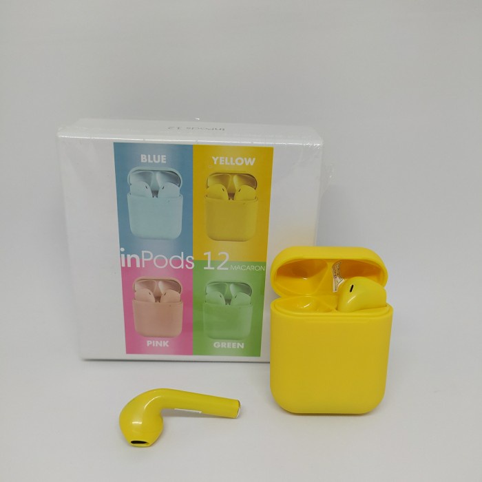 Airpod TWS i12 - Headset Bluetooth i12 - Inpods i12 TWS - Earphone - pink