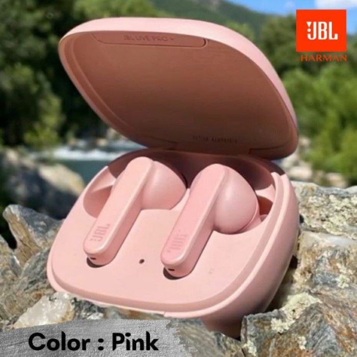 Headset Bluetooth JBL Live Pro Plus Original Clone 1:1 TwS Wireless - pink