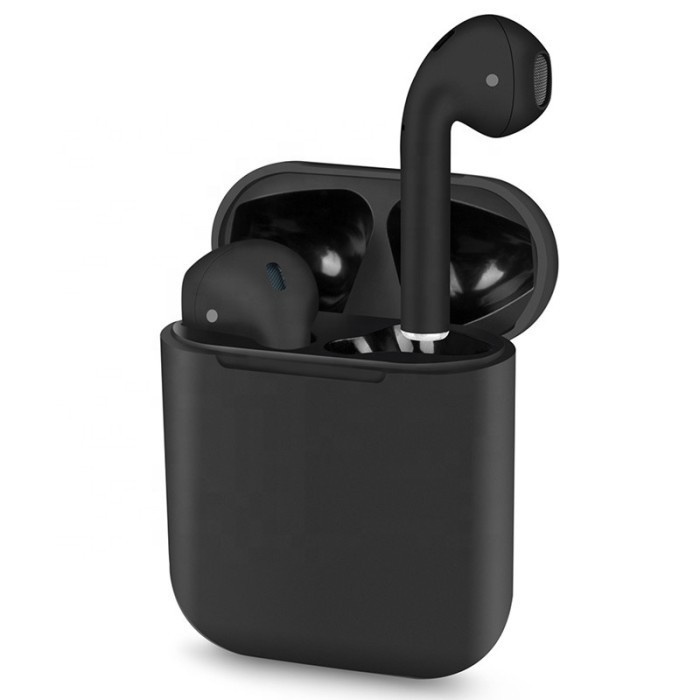 Headset Bluetooth Inpods I12 TWS Macaron Earphone Wireless airpods - Hitam