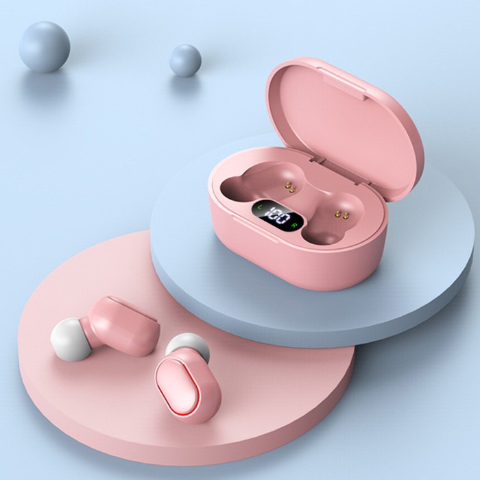 E6S TWS Bluetooth Headset with Mic Wireless Earphone Bluetooth Earbuds - E7S-Pink
