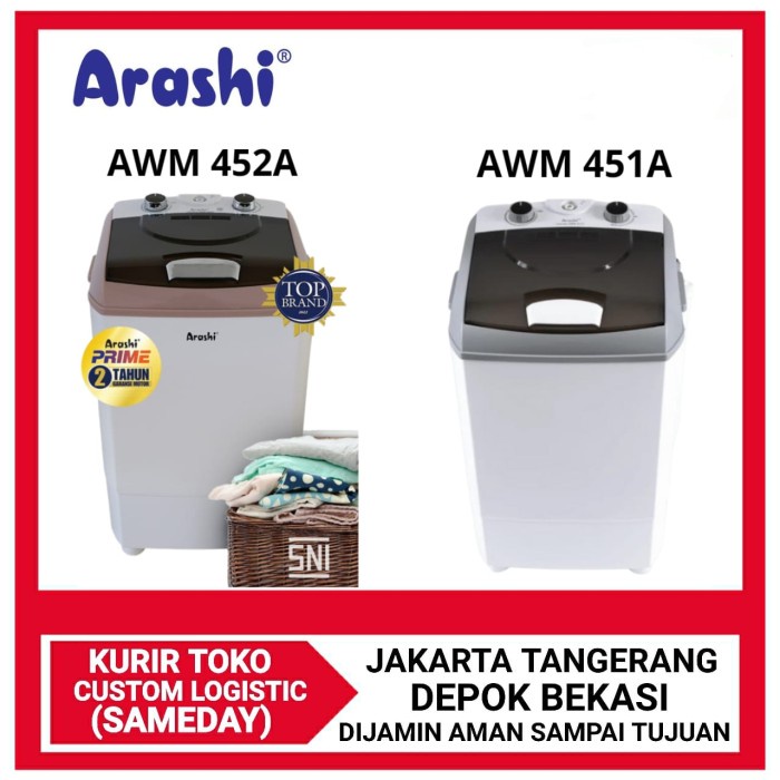 Mesin Cuci Portable Mesin Cuci Mini Arashi AWM451A - AWM451A ORIGINAL