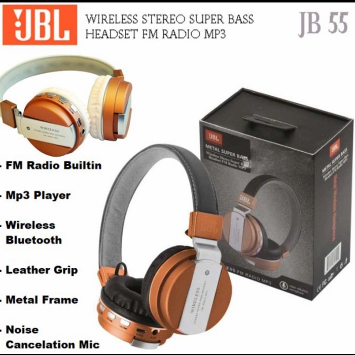 Headset Headphones JbL Bluetooth jb 55 jb55 super bass