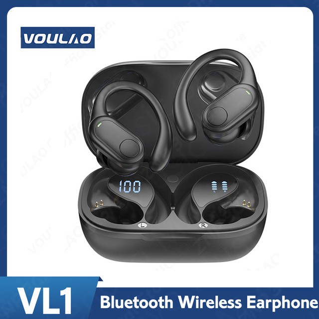 VOULAO VL1 TWS Bluetooth 5.3 Headset Olahraga Headset Telinga Nirkabel - VL1