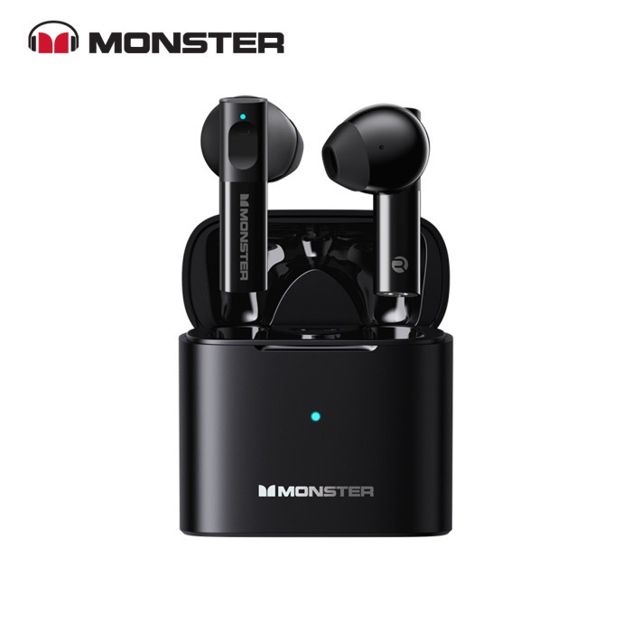 MONSTER XKT03 WIRELESS BLUETOOTH EARPHONE HEADSET EARBUDS TWS - HITAM