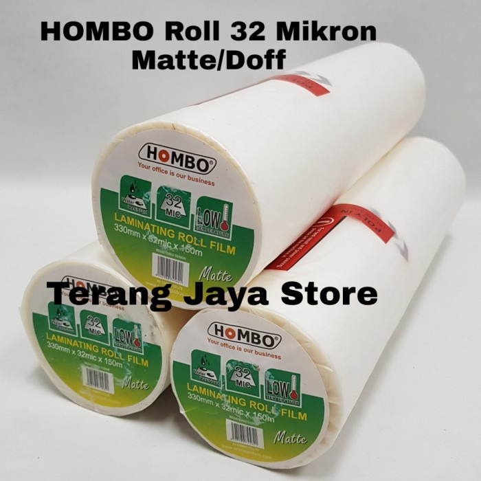 

AIMNAIN KENAN SALE !!! Plastik Laminating Roll Hombo Matte Laminating Roll Hombo A3 (32 Mikro