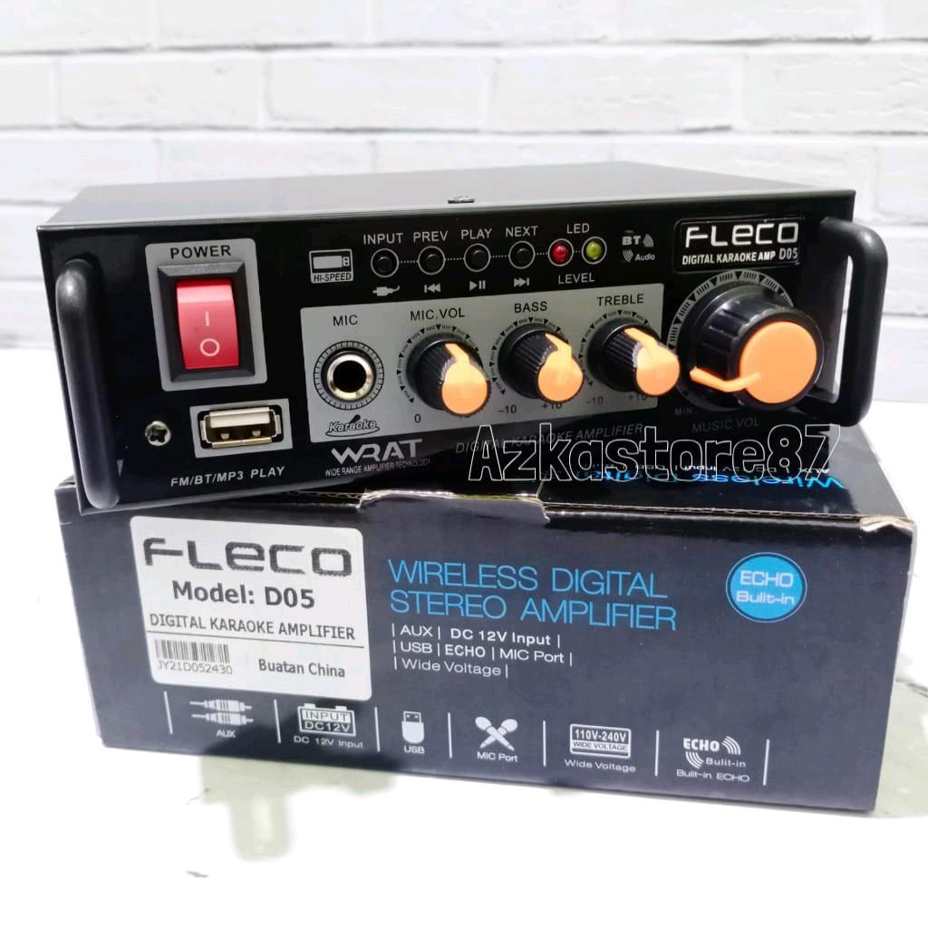 Amplifier bluetooth Fleco D05 amplifier karaoke kualitas terbaik