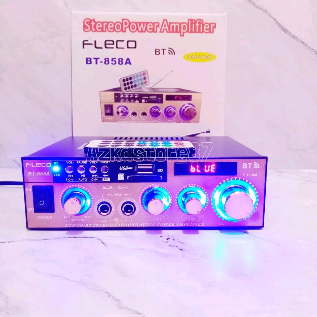 Amplifier fleco 858A 600watt amplifier bluetooth amplifier karaoke