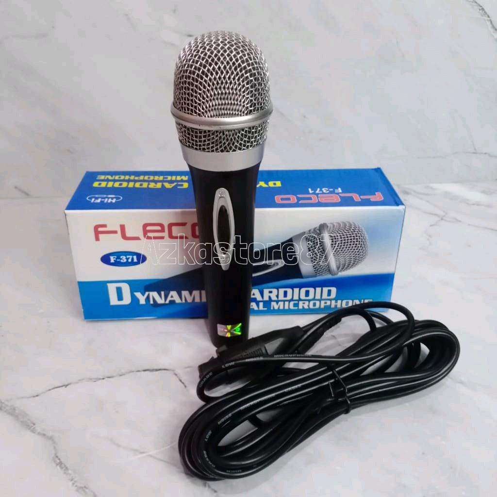 microphone fleco f-371 mic kabel panjang mic karaoke berkulaitas