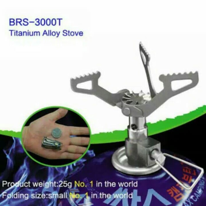 New Kompor BRS 3000T Titanium Ultralight 25g Stove Portable Outdoor Gunung