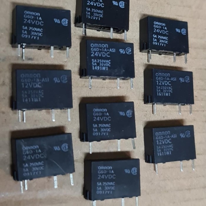 relay rilai relai omron g6d 1a 12vdc 12volt 12 volt vdc 4p 4 pin kaki Termurah