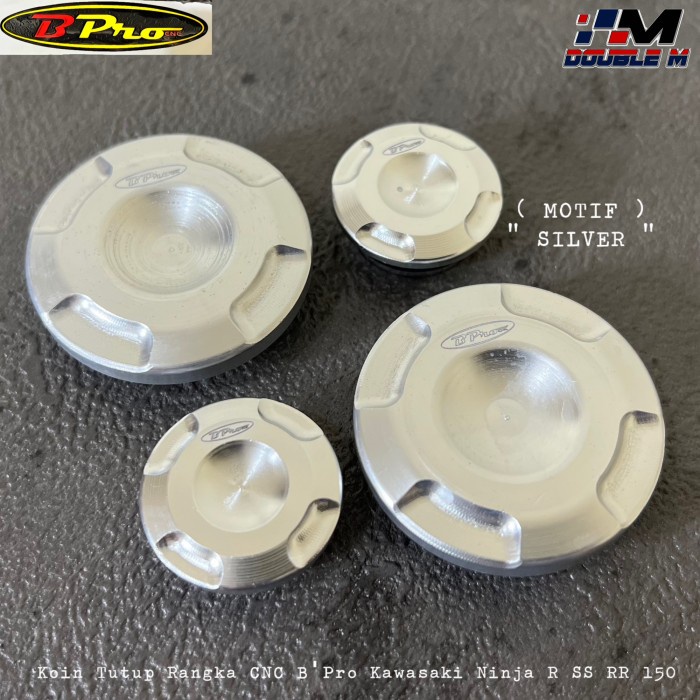 NEW Tutup Rangka Koin Rangka Coin Arm Ninja R RR SS Aluminium Bpro - BPro "SILVER"