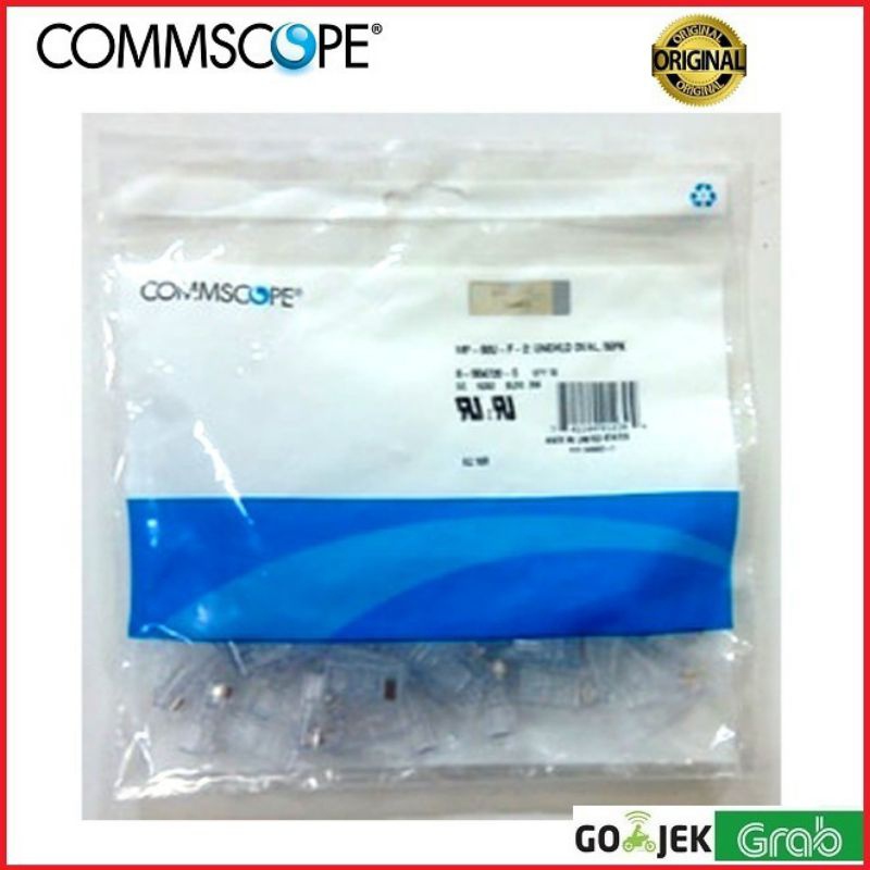 CONNECTOR RJ45 COMMSCOPE AMP KONEKTOR RJ45 CAT 5E GUDANG GROSIR