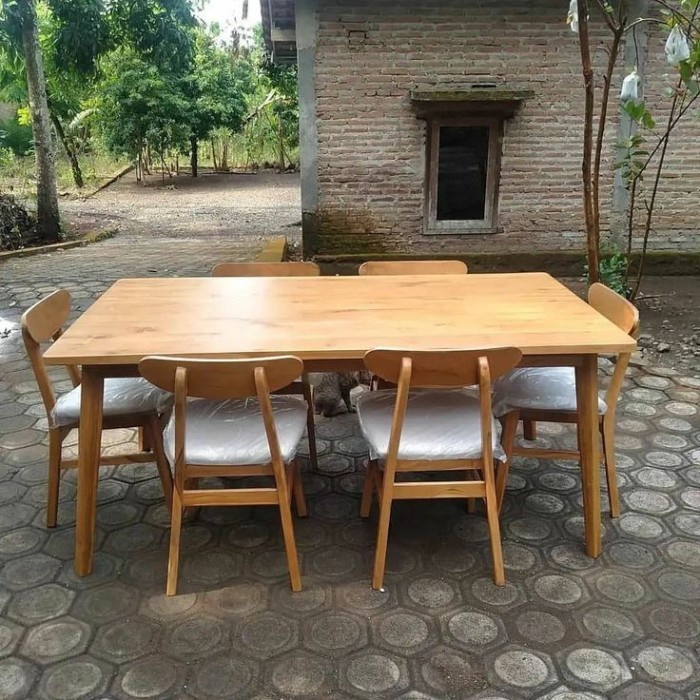 set meja makan k6 kursi ropan jati Jepara, Kursi Makan Ropan Jati / mebel jepara