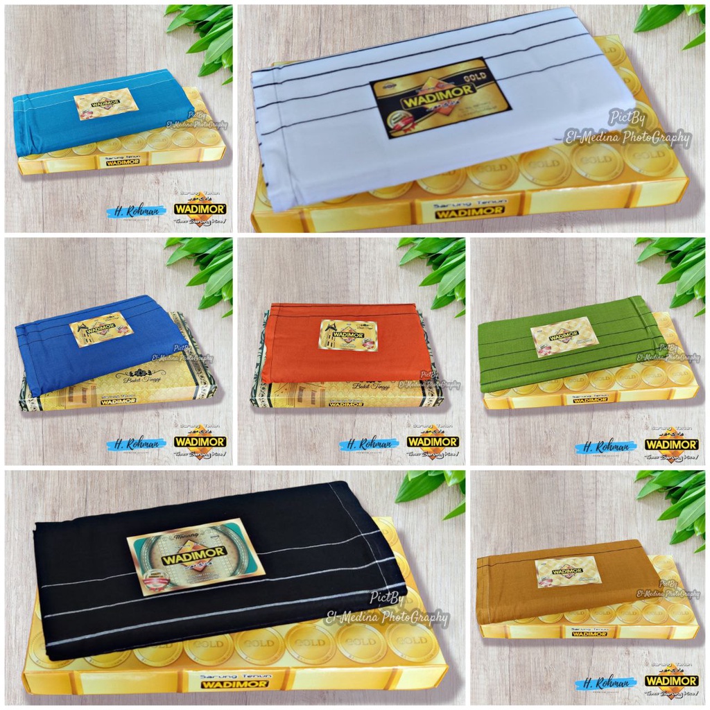 Sarung Wadimor Pria Polos Warna Bergaris Sarung Dewasa Original WADIMOR