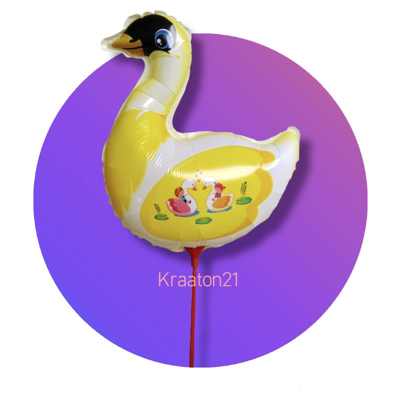 Balon stick angsa / swan / balon karakter plus stick angsa / balon grosir angsa terbaru
