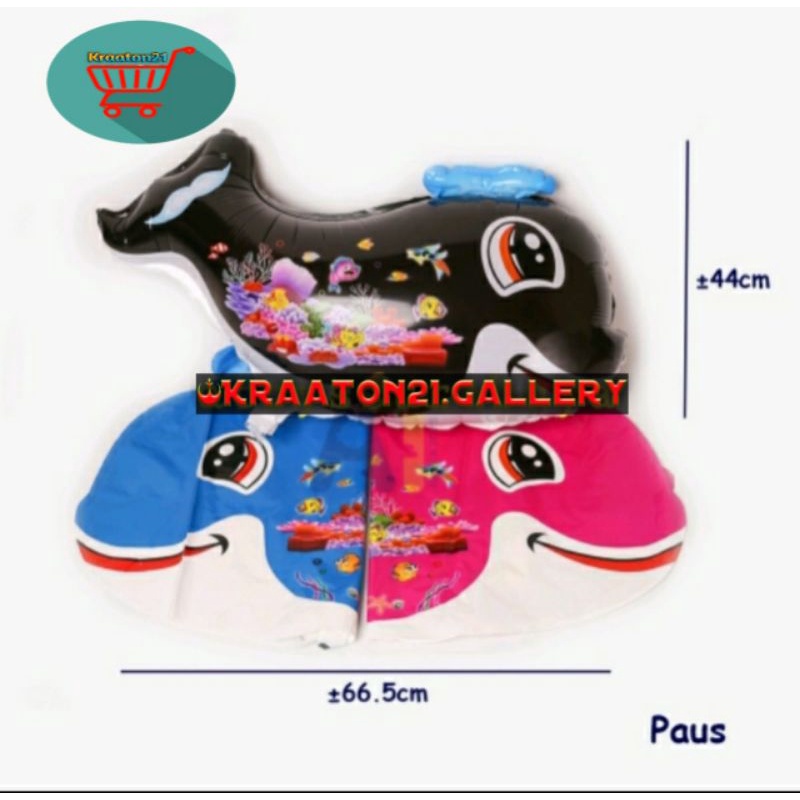 Balon karakter Paus / balon foil paus / balon helium / balon grosir