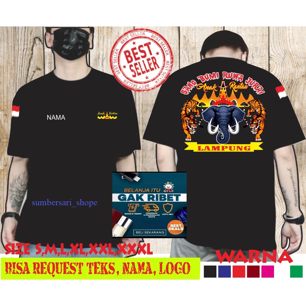 KAOS RANTAU LAMPUNG SALAM SATU SIGER SEDULUR TUNGGAL SIGER  SOLIDARITAS LAMPUNG+ BONUS STICKER