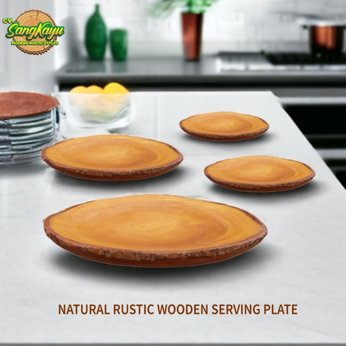 Piring mangkok kayu kecil diameter 7-8 cm tempat saus mangkok sambal 38