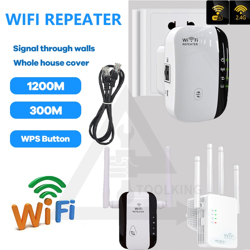 Foto WiFi Repeater 300Mbps/1200Mbps(Kirim Kabel Jaringan) / Sinyal WiFi Memperluas Jangkauan / Penguat Sinyal Wifi
