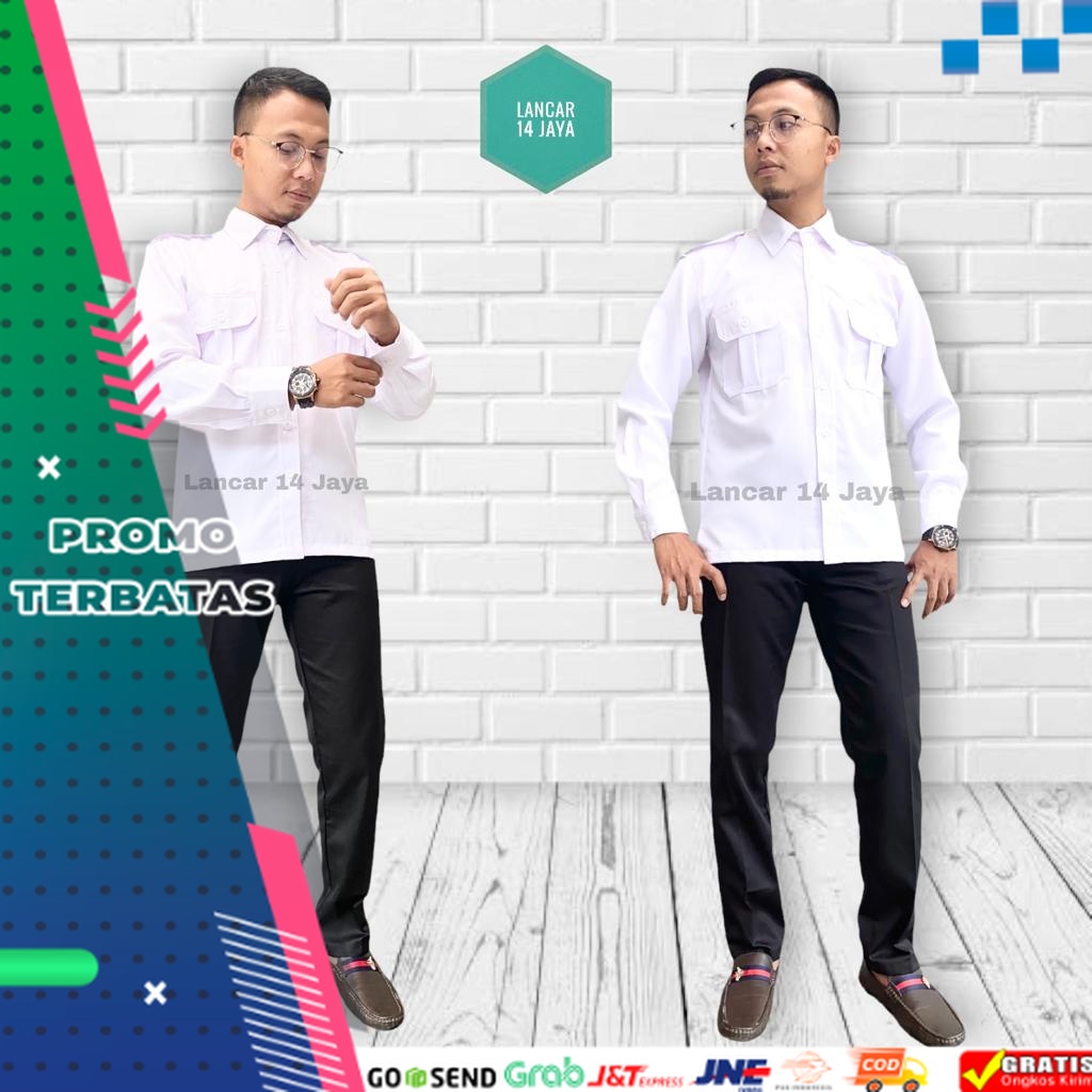 SERAGAM DINAS PDH KANTOR /Kemeja Seragam Pns Putih Baju Kerja Atasan Pdh Pns Putih Kemeja Kerja Baju