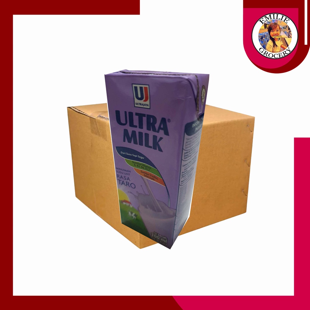 

Dus Karton Susu Ultra Milk Taro 200 ml 200ml Isi 24