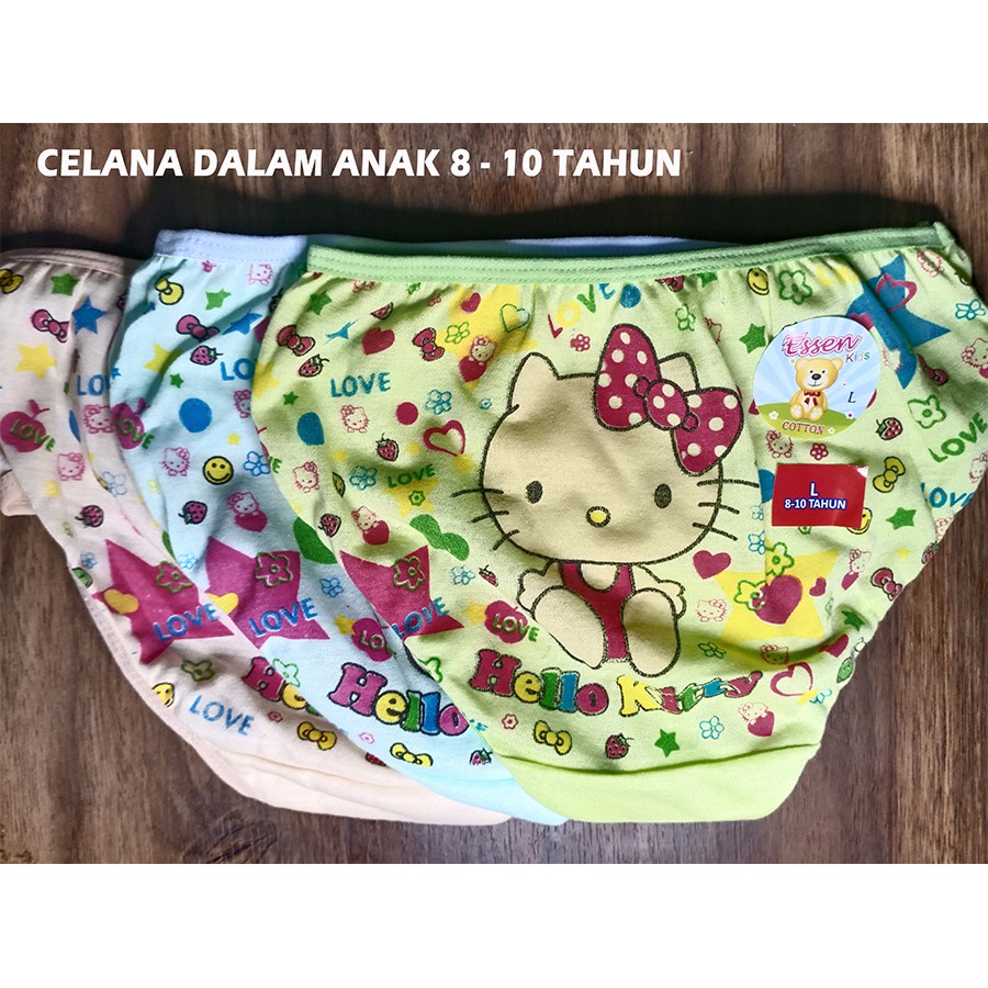 Celana dalam anak TK SD CEWEK celana dalam usia 8-10 tahun murah / CD Anak CEWEK HELLO KITTY MURAH