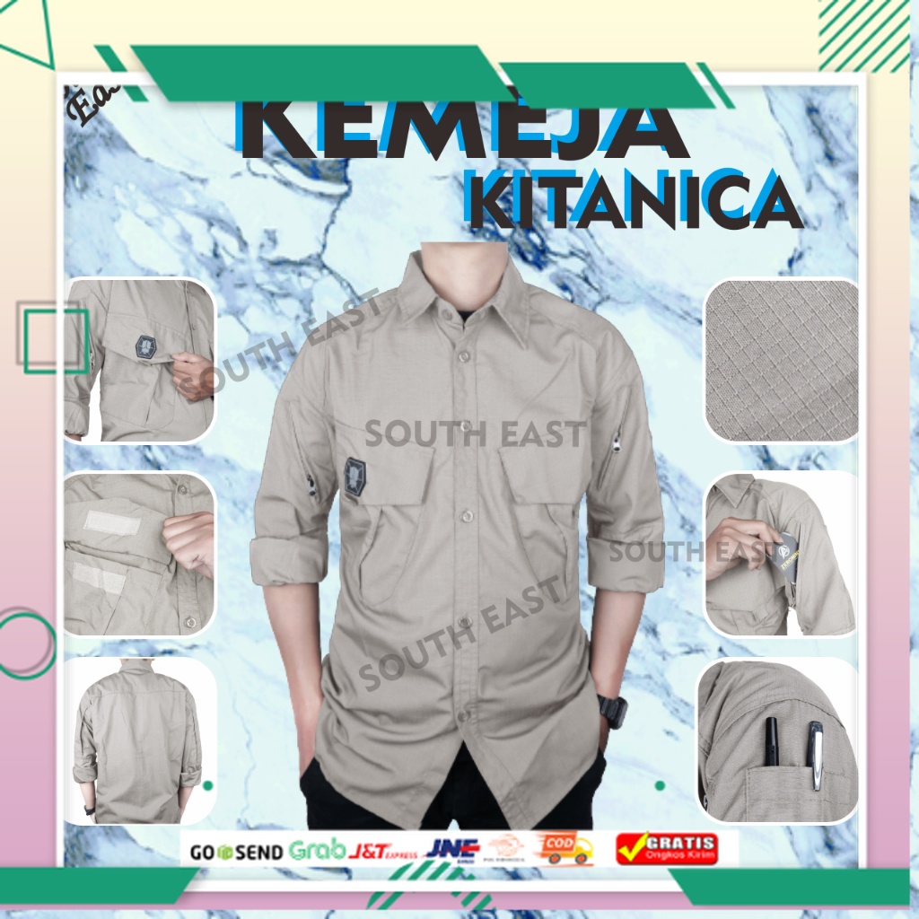 KAOS PARTAI ORGANISASI PDH KEREN /[GRATIS ONGKIR XTRA] KEMEJA TAKTIKAL KITANICA LENGAN PANJANG PRIA 