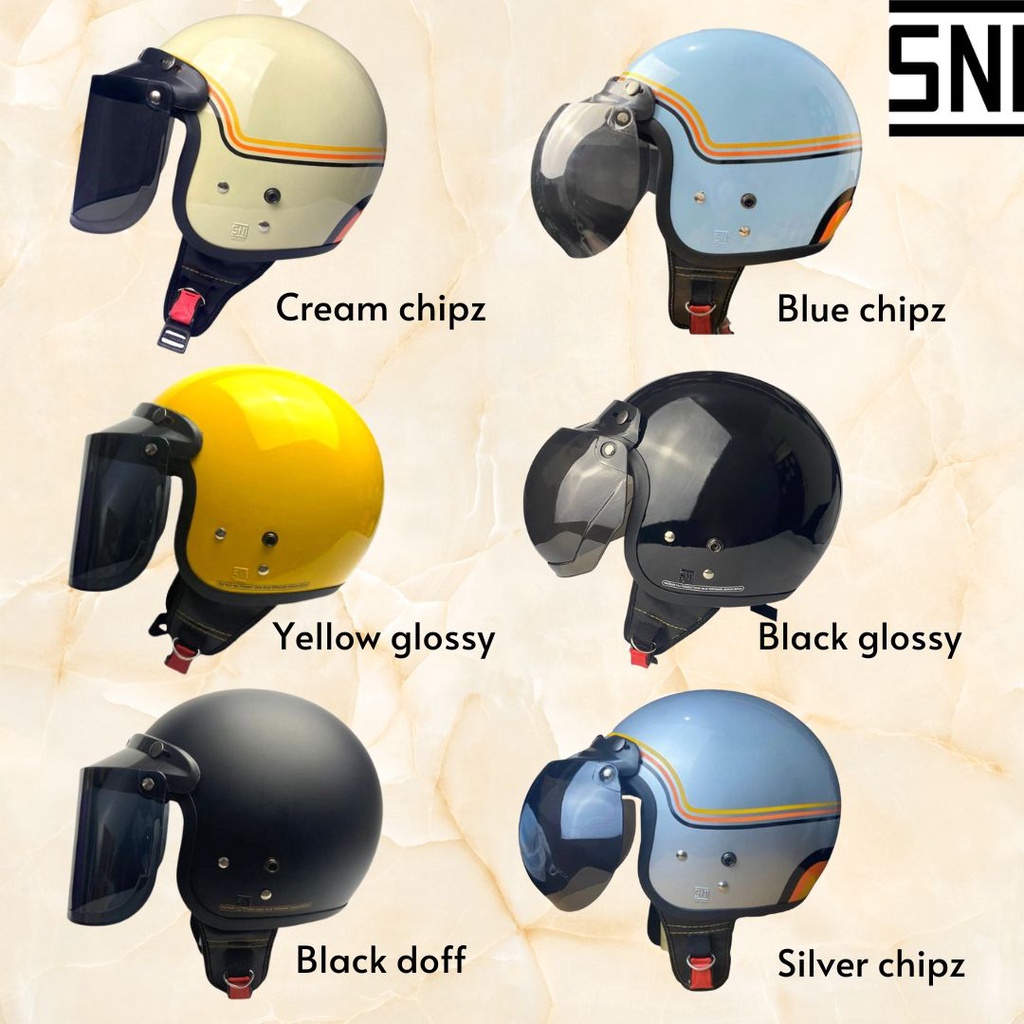 Helm Bogo Dewasa Carglos Ori Wanita Pria SNI Full Leher Murah