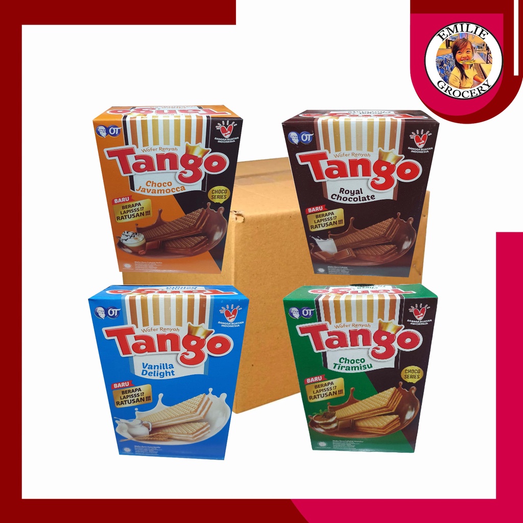 

Tango Wafer Box Isi 20Pcs 20 Pcs Coklat Javamocca Strawberry Tiramisu Vanila