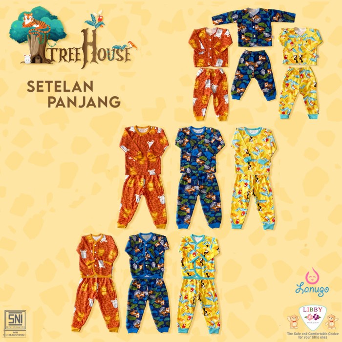 DISKON - Libby Setelan Panjang UNISEX 1 Pasang 0-3 3-6 Bulan S,M,L / Libby Baby - Baju Pnjang 0-3, T