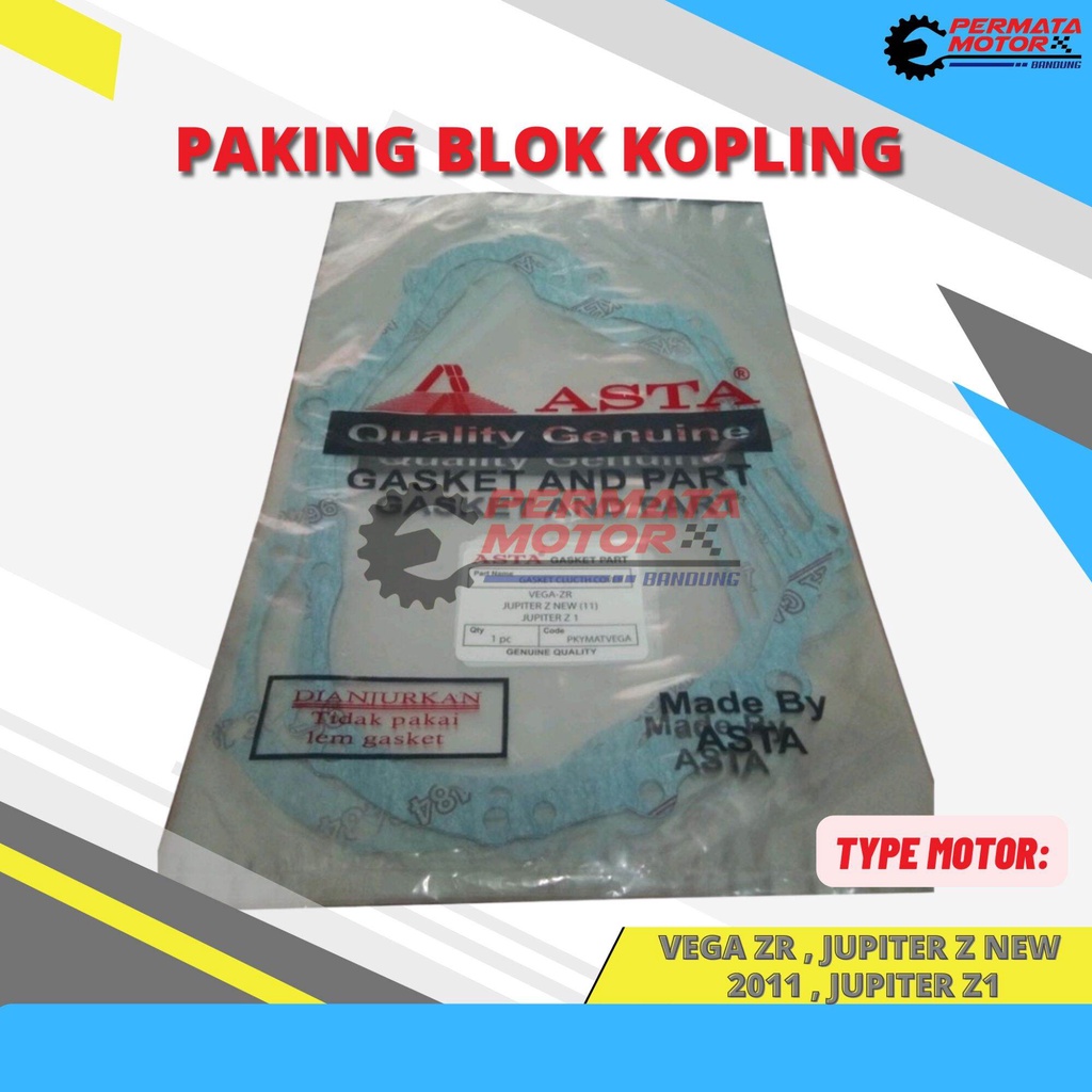 Paking Gasket Blok Kopling Vega zr - Jupiter Z New 2011 - Jupiter Z1 z 1 / Paking Bak Kopling Vega