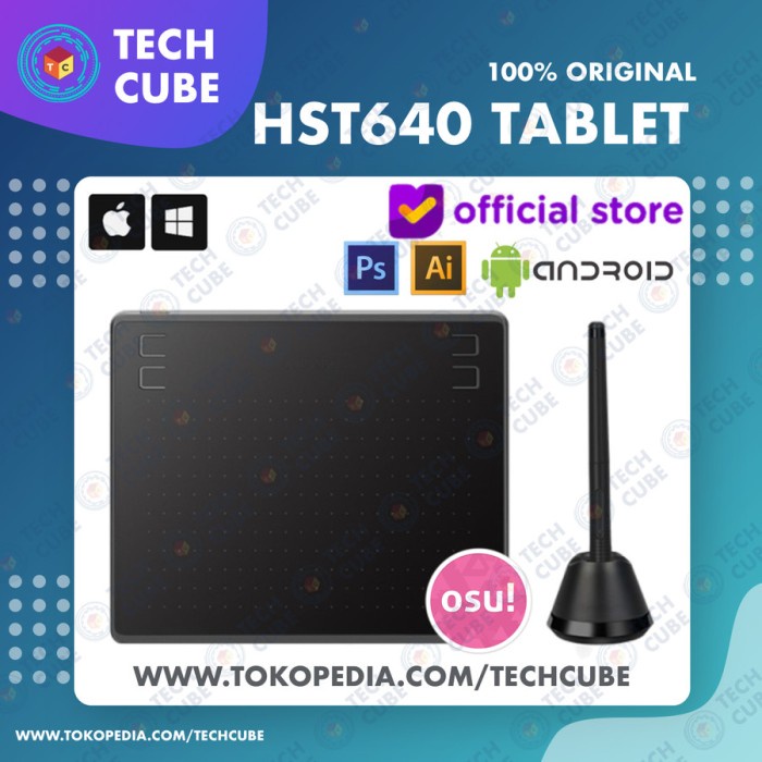 Huion HS64 / HST640 Digital Graphic Drawing Pen Tablet Alt H430P H640P - Tablet
